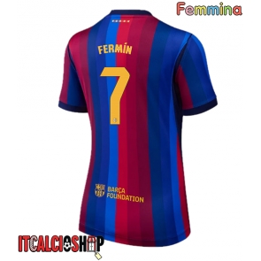 Barcelona Fermin Lopez #7 Prima Maglia Femmina 2026-27 Manica Corta